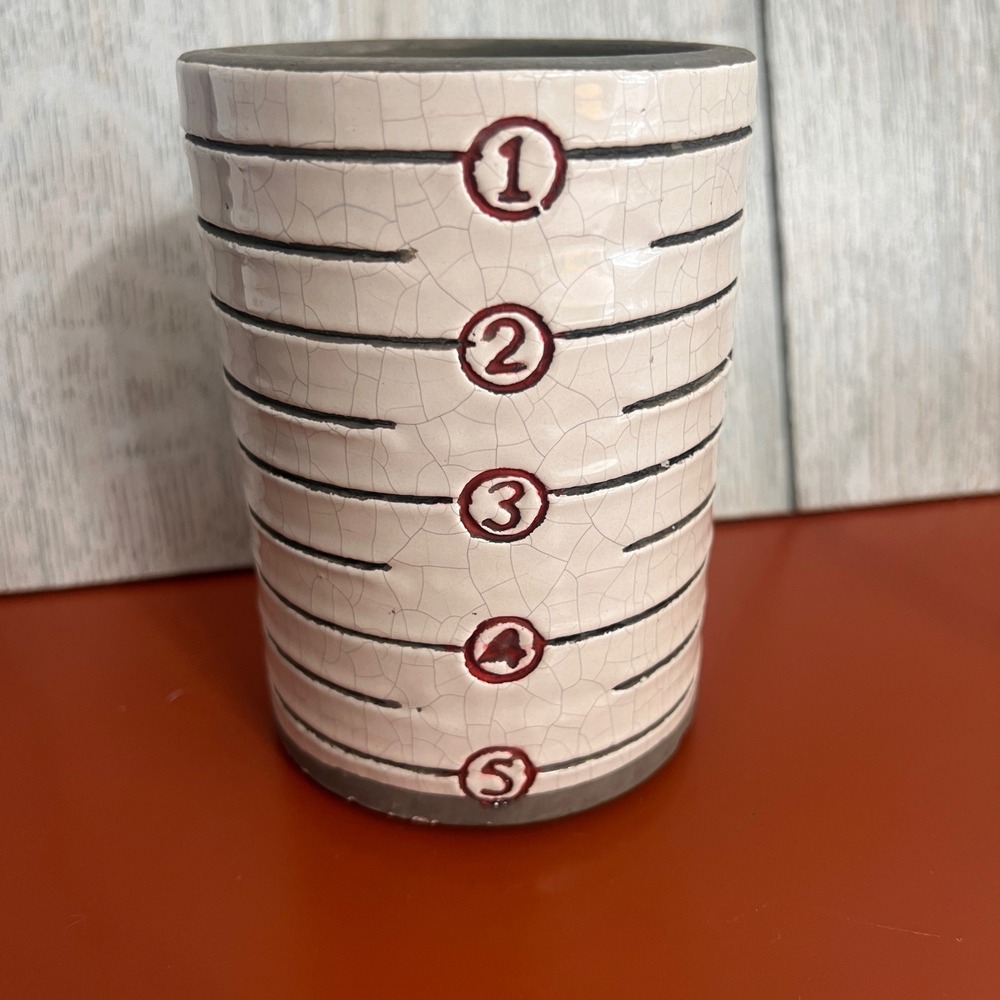 Vtg Studio Pottery‎ Measuring Cup style Vase Utensil cup from Martha Stewart